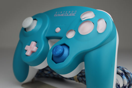 C11 Emerald Blue Pink Buttons w/ White Back - 2.0.5 Phob w/ D12-N42 Magnets & PFL Mounts