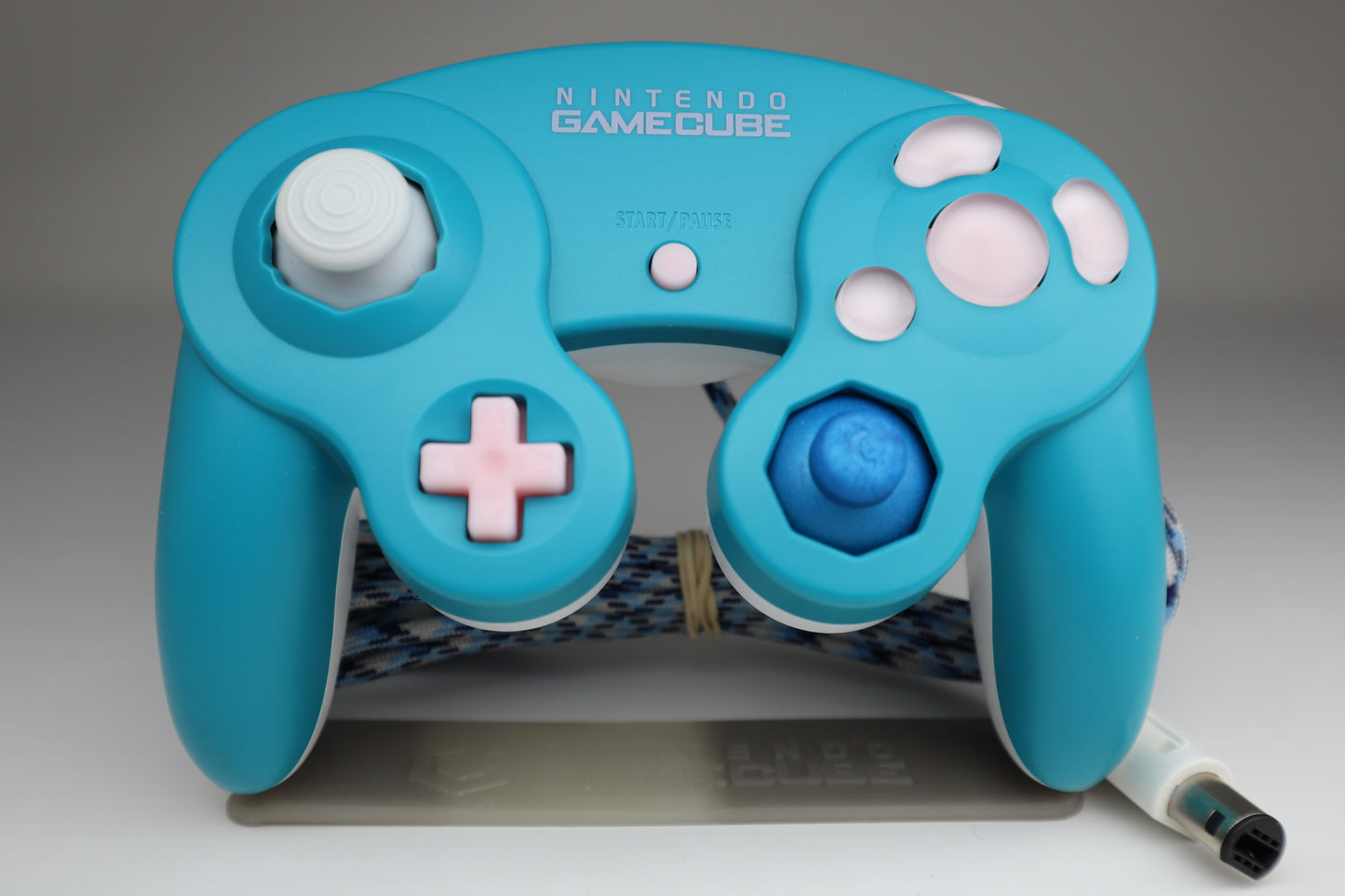 C11 Emerald Blue Pink Buttons w/ White Back -    2.0.5 Phob w/ D12-N42 Magnets & PFL Mounts