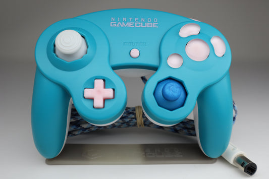 C11 Emerald Blue Pink Buttons w/ White Back - 2.0.5 Phob w/ D12-N42 Magnets & PFL Mounts